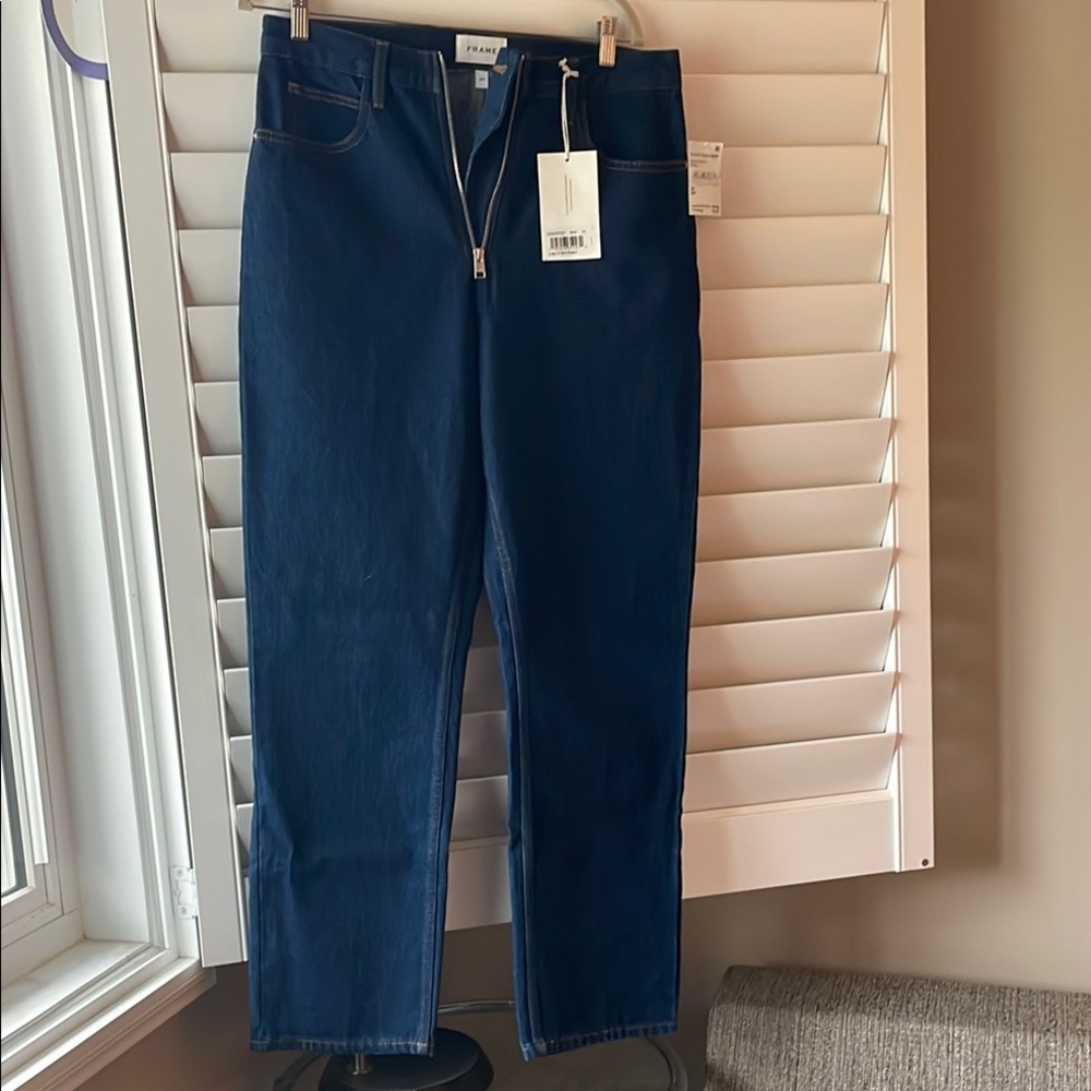 Frame Denim Blue Straight Leg Jeans